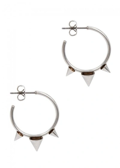 Isabel Marant Spike Silver Tone Hoop Earrings