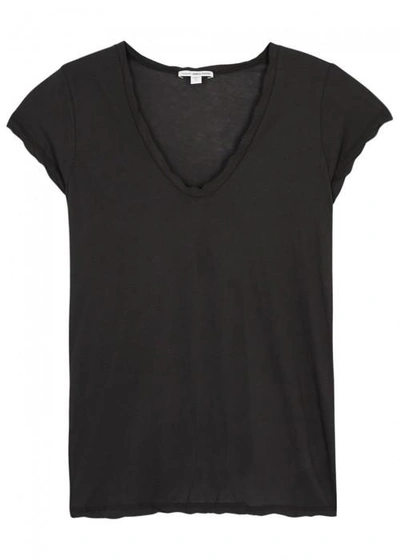 James Perse Charcoal Cotton T-shirt