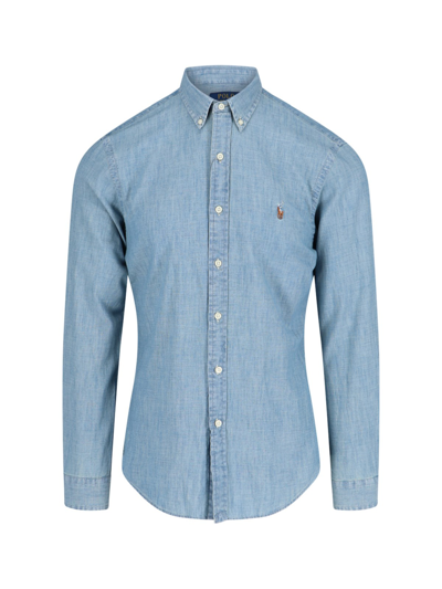 Polo Ralph Lauren Denim Shirt In Clear Blue