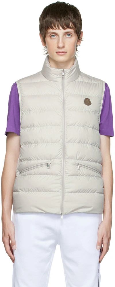 Moncler Treompan Logo-patch Quilted Down Gilet In Neutrals