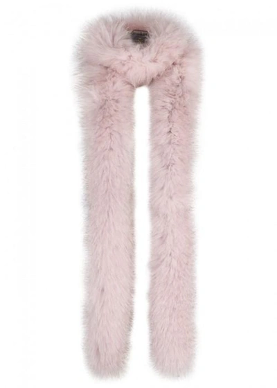 Lilly E Violetta Light Pink Fox Fur Scarf