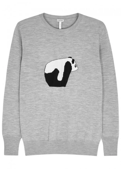 Loewe Grey Panda Wool Jumper