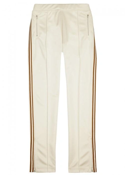 Maison Margiela Ecru Striped Jersey Jogging Trousers In Off White