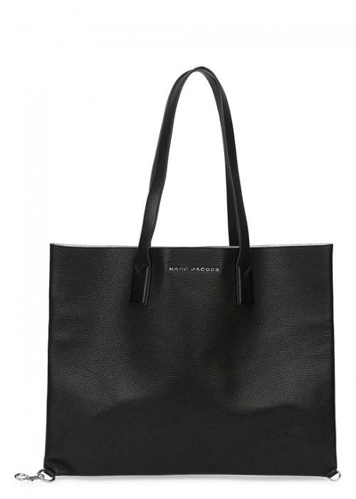Marc Jacobs Wingman Black Grained Leather Tote