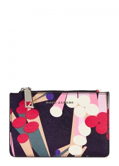 Marc Jacobs Printed Leather Wallet In Multicoloured