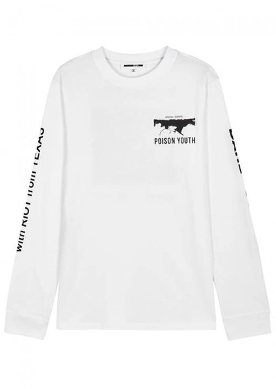Mcq By Alexander Mcqueen Poison Youth Printed Cotton Top In White