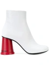 Mm6 Maison Margiela Cup Heel Ankle Boots In White