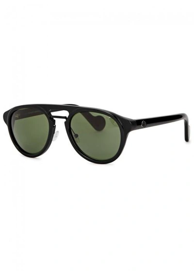 Moncler Black Aviator-style Sunglasses
