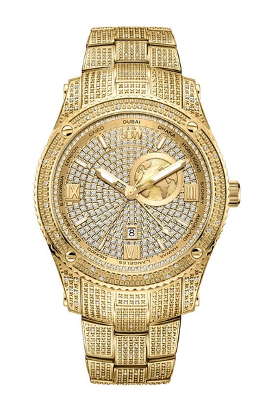 Jbw Jet Setter Diamond Bracelet Watch, 46mm In Gold