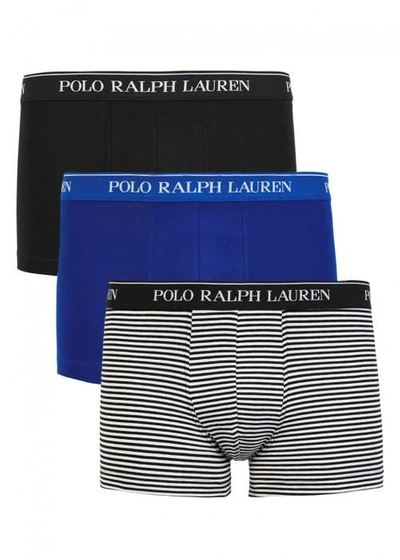 Polo Ralph Lauren Classic Stretch Cotton Boxer Briefs - Set Of Three In Black