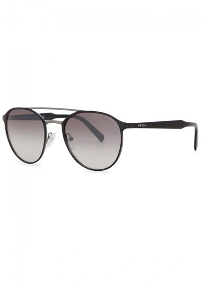 Prada Black Aviator-style Sunglasses