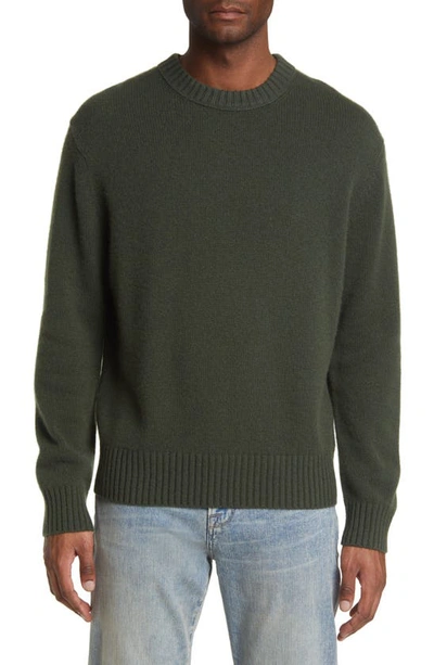 Frame Cashmere Crewneck Sweater In Green