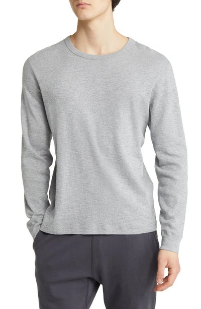 Reigning Champ Slub Long Sleeve Cotton T-shirt In Gray