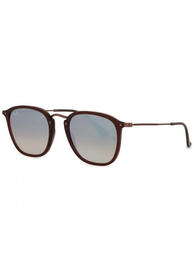 Ray Ban Brown Mirrored Square-frame Sunglasses