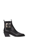 Roger Vivier Ankle Boots Leather In  Black