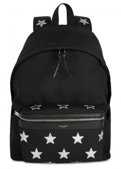 Saint Laurent Black Canvas Backpack