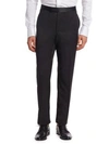 Saks Fifth Avenue Collection Tuxedo Wool Trousers In Black