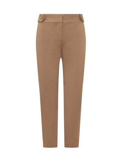 Michael Michael Kors Straight Leg Cropped Trousers In Brown