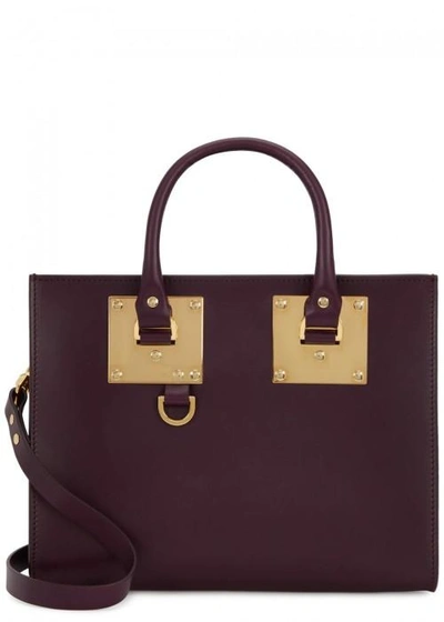 Sophie Hulme Albion Medium Purple Leather Tote