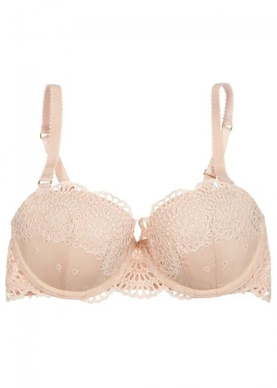 Stella Mccartney Rachel Shopping Broderie Anglaise Balconette Bra In Pink