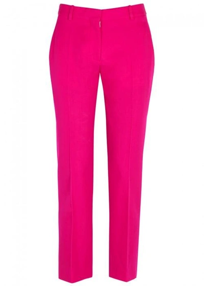 Stella Mccartney Octavia Fuchsia Slim-leg Wool Trousers In Pink