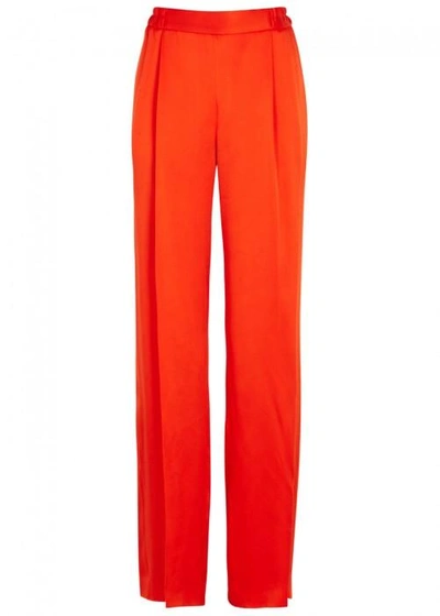 Stella Mccartney Cicely Bright Orange Wide-leg Trousers