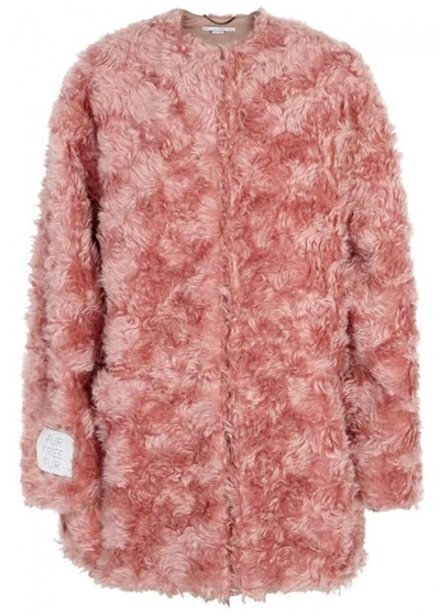 Stella Mccartney Elina Pink Mohair Blend Coat