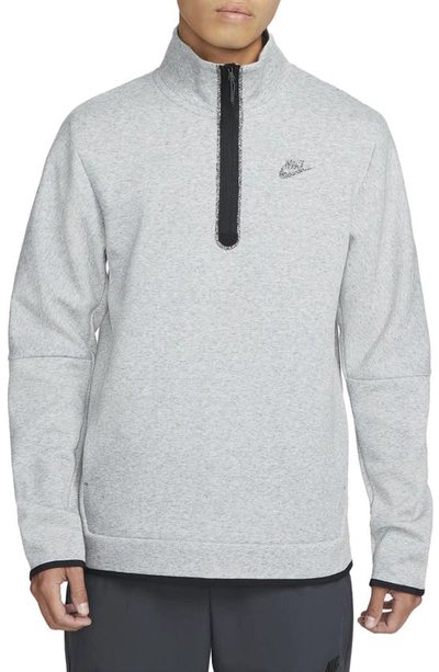 Nike Men's  Sportswear Tech Fleece 1/2-zip Top In Dark Grey Heather