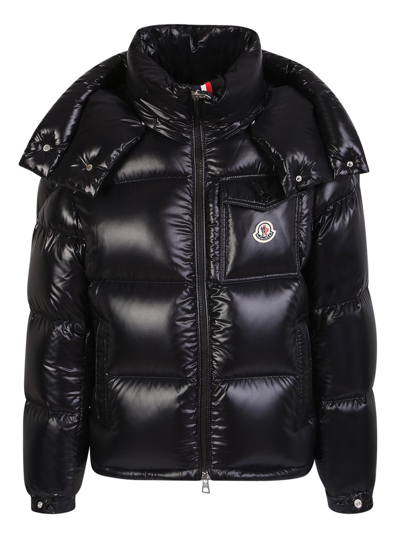 Moncler Montbeliard Nylon Laque Down Jacket In Black