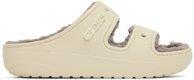 Crocs Classic Cozzzy Sandals In Beige