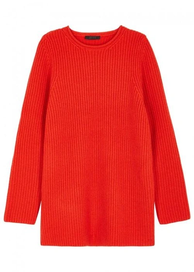 The Row Taby Ribbed Cashmere Jumper In Red