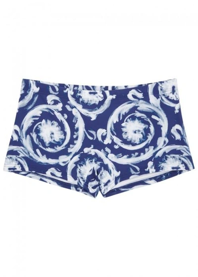 Versace Blue Printed Swim Shorts