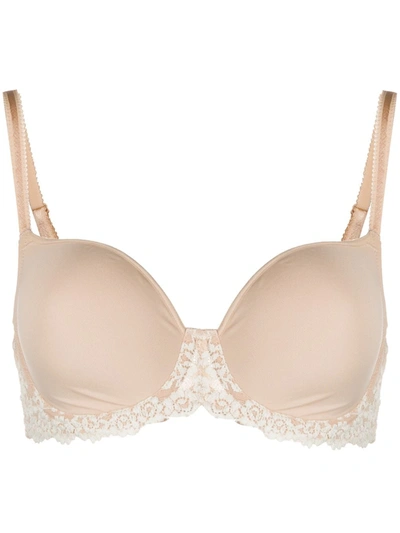 Wacoal Embrace Lace Contour Bra 853191 In Naturally Nude/ivory- Nude