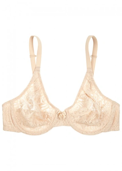 Wacoal Halo Lace Almond Underwired Bra In Nude