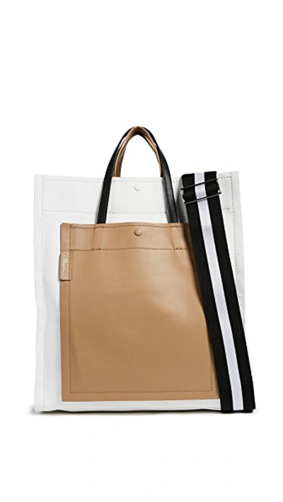 3.1 Phillip Lim / フィリップ リム Multicolor Natural Accordion Shopper Tote Bag