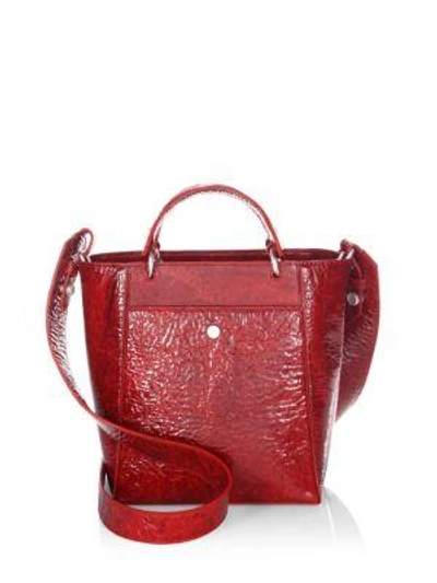 Elizabeth And James Eloise Petit Leather Tote In Red/silver