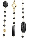 David Yurman Bead Necklace With Gemstone And Pearl In Gold In Black Gold