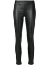 Givenchy High-rise Zip-cuff Leather Leggings In Black