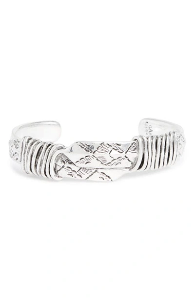 Gas Bijoux Arrow Cuff Bracelet In Silver