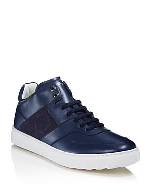 salvatore ferragamo leather sneaker