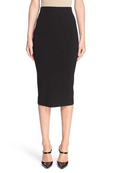 Michael Kors Knit Pencil Skirt In Black | ModeSens