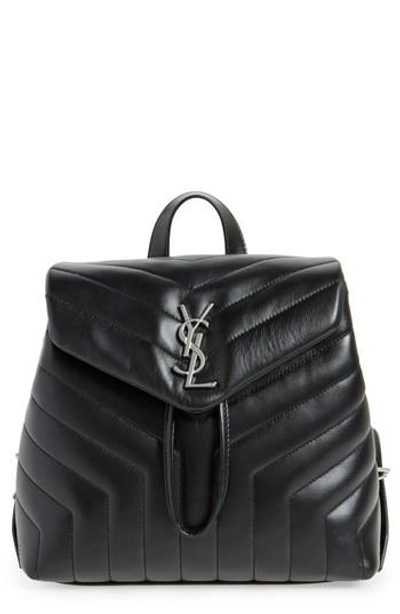 Saint Laurent Small Loulou Quilted Calfskin Leather Backpack - Pink In Poudre