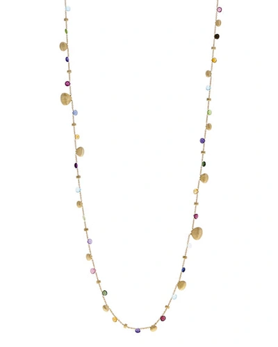 Marco Bicego Paradise Graduated Long Necklace With Mixed Gemstones