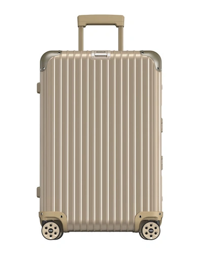 Rimowa Topas 26" E-tag Multiwheel Spinner Luggage In Champagne