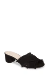 Patricia Green Kate Slide Sandal In Black Suede