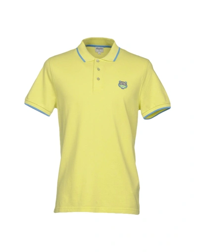 Kenzo Polo Shirts In Acid Green