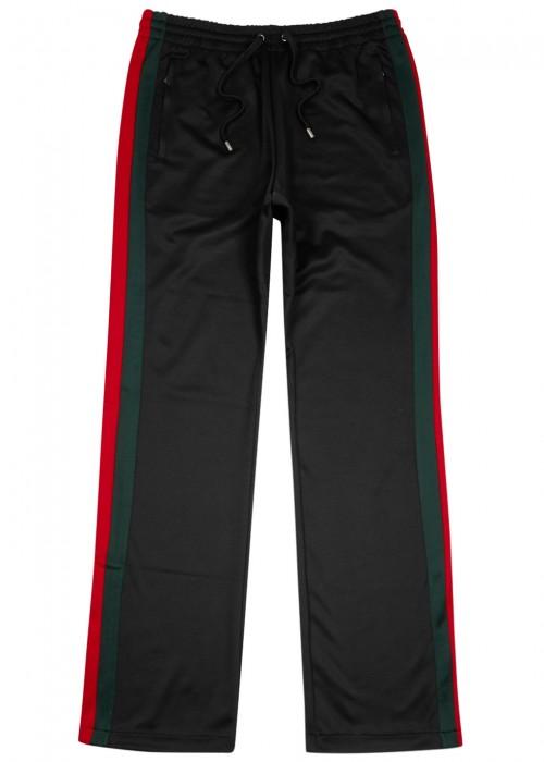 Gucci Black Flared Jersey Jogging Trousers | ModeSens