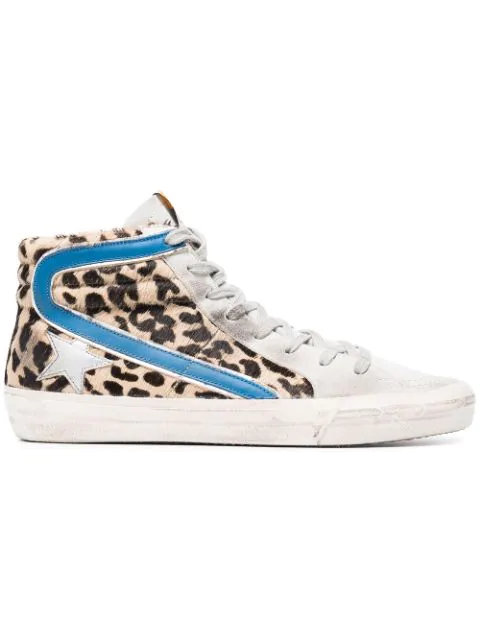golden goose ice suede leopard