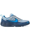 Nike Air Zoom Spiridon '16 Mesh And Suede Sneakers In Blue