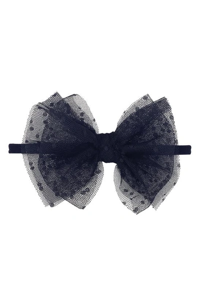 Baby Bling Babies' Tulle Fab Bow Headband In Black